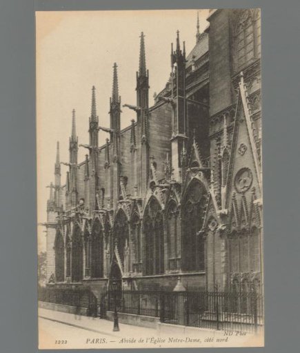 Paris. Apse of the Church of Notre-Dame, north side