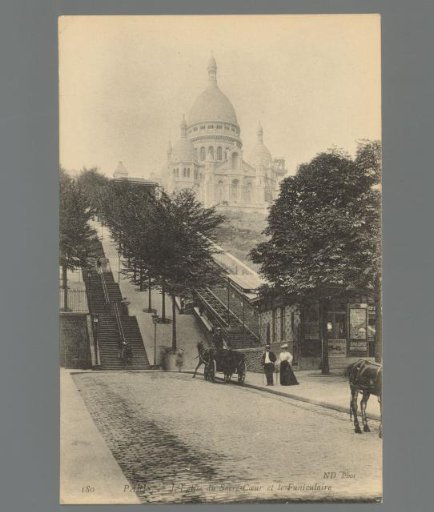 Paris. The Church of the Sacré-Cœur and the Funicular