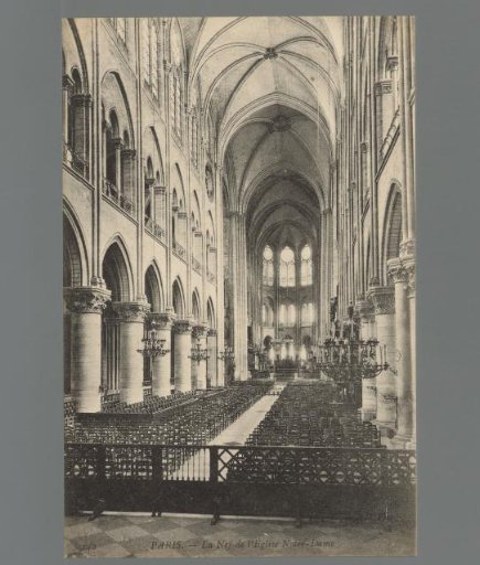 Paris. The Nave of the Church of Notre-Dame
