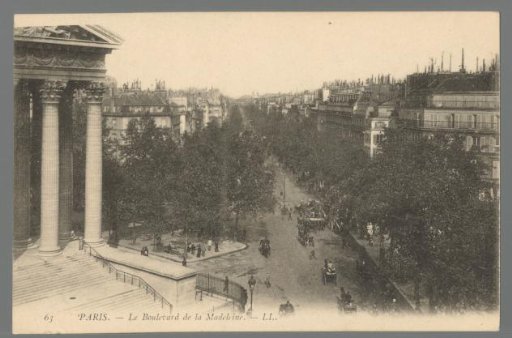 Paris. The Boulevard de la Madeleine