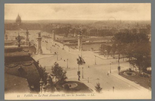 Paris. The Pont Alexandre III, towards the Invalides