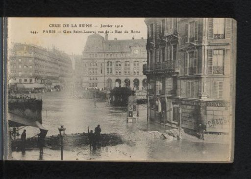 Paris. Gare Saint-Lazare, view from the Rue de Rome