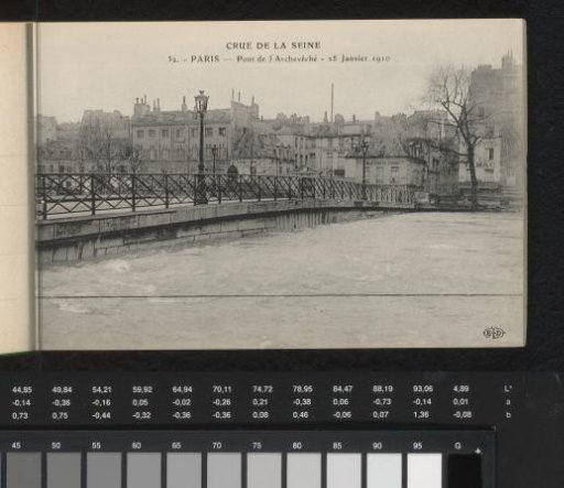 Paris. Pont de l'Archevêché. 28 January 1910