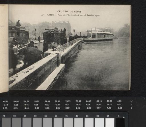 Paris. Pont de l'Archevêché. 28 January 1910