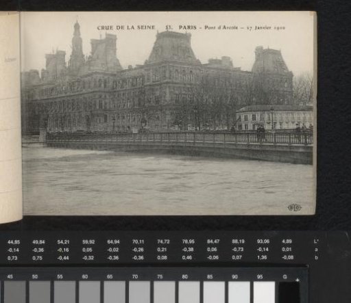 Paris. Pont d'Arcole. 27 January 1910