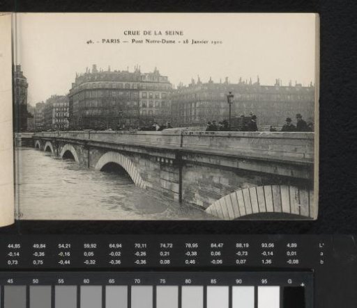 Paris. Pont Notre-Dame. 28 January 1910
