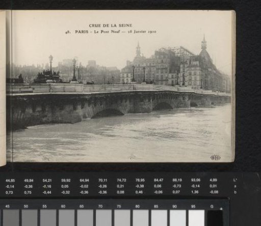 Paris. Le Pont Neuf. 28 January 1910