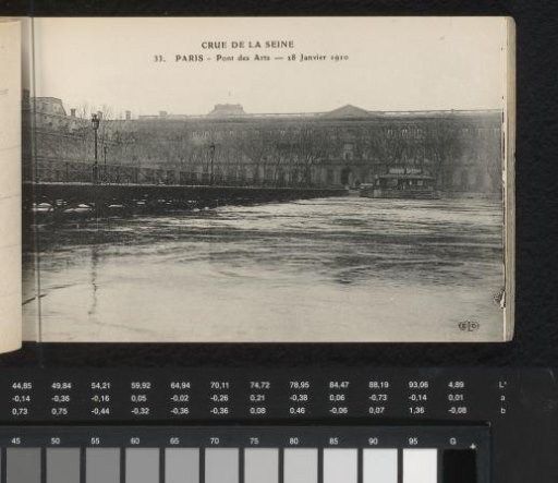 Paris. Pont des Arts. 28 January 1910