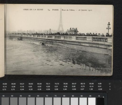 Paris. Pont de l'Alma. 28 January 1910