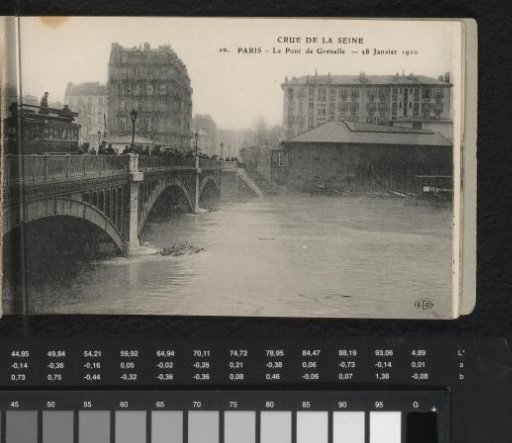 Paris. Le pont de Grenelle. 28 January 1910
