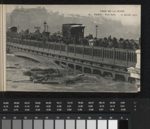 Paris. Pont Sully. 27 January 1910