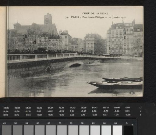 Paris. Pont Louis-Philippe. 27 January 1910
