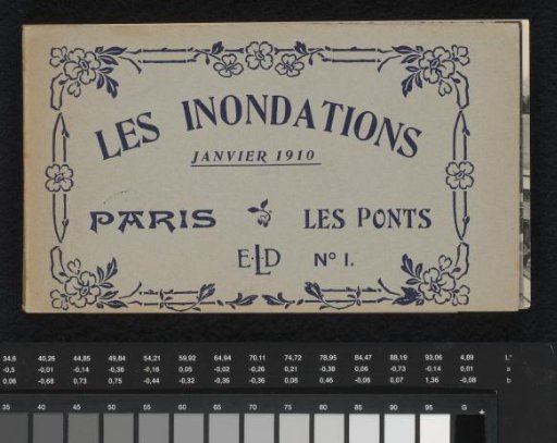 Album with depictions of bridges during the 1910 Paris flood