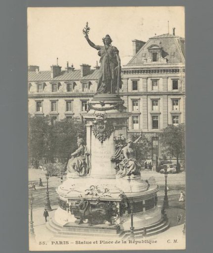 Paris. Statue and Place of the Republic