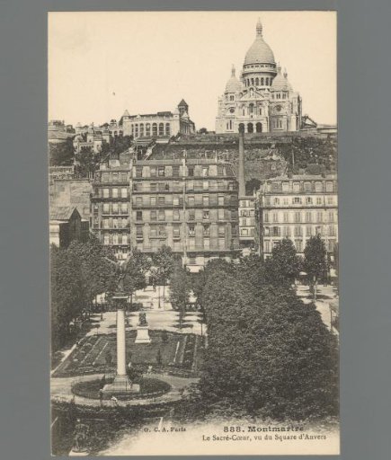 Montmartre. The Sacred Heart, Viewed from the Square d'Anvers