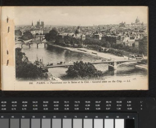 Paris. Panorama of the Seine and the City / General view on the City