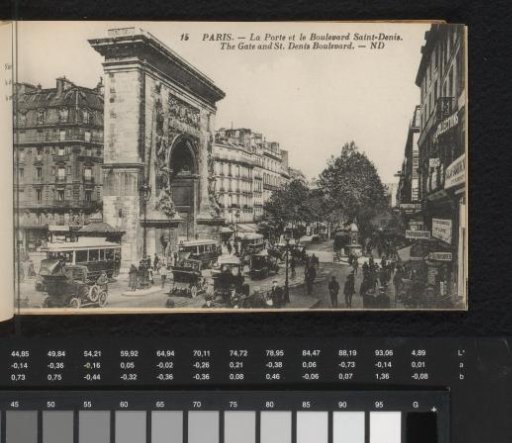 Paris. The Gate and the Boulevard Saint-Denis / The Gate and St. Denis Boulevard