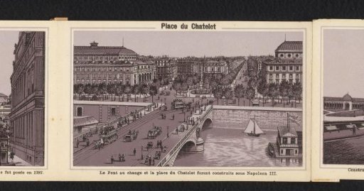 Place du Chatelet. The Pont au Change and the Place du Chatelet were built under Napoleon III