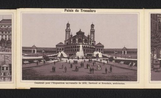 Palais du Trocadero. Built for the Universal Exposition of 1878; Davioud and Bourdais, Architects