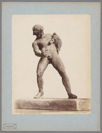 Sculpture of faun in the Museo di Napoli at Naples