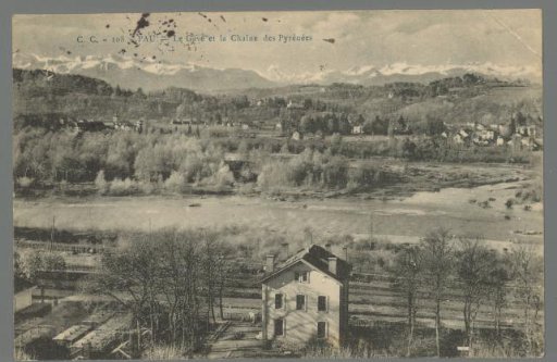 Pau. The Gave and the Pyrenees Chain