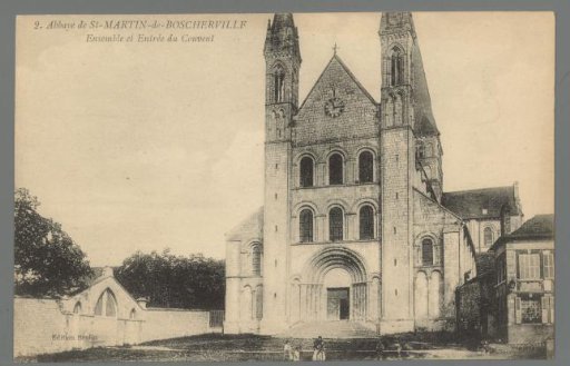 Abbey of St.-Martin-de-Boscherville. Ensemble and Entrance to the Convent