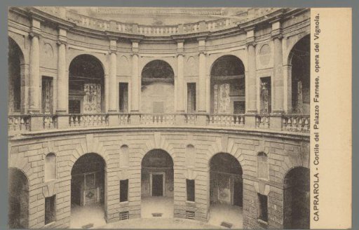 Caprarola. Courtyard of the Palazzo Farnese, work by Vignola