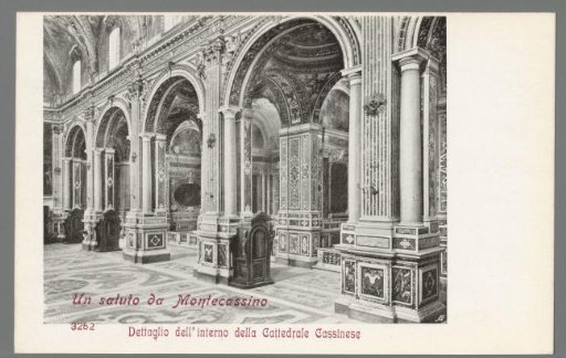 Detail of the interior of the Cassinese Cathedral