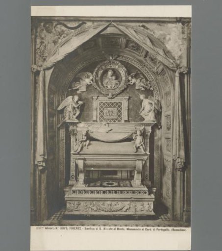 Florence. Basilica of Santa Miniato al Monte. Monument to the Cardinal of Portugal (Rosselino)