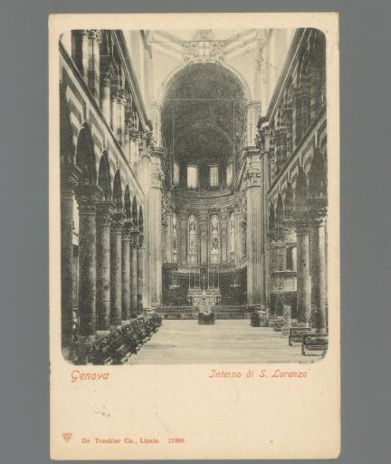 Genoa. Interior of San Lorenzo