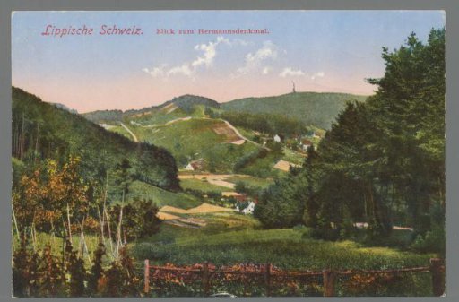 Lippische Schweiz. View of the Hermannsdenkmal