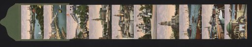 Leporello album with scenes from Hamburg