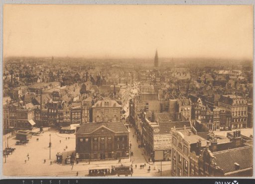 View of Amsterdam from the Palace on the Dam, with the former Commandant's House