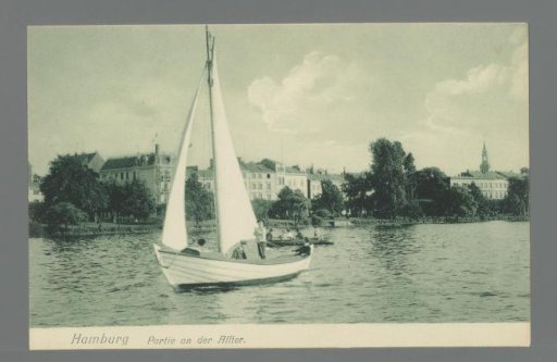 Hamburg. View of the Alster