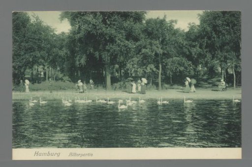 Hamburg. View of the Alster
