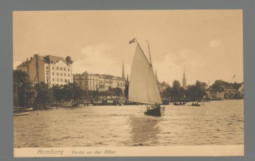 Hamburg. View of the Alster