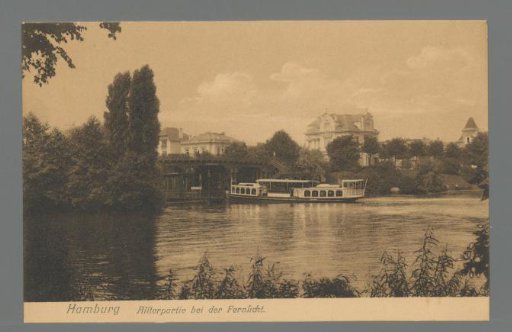 Hamburg. Alster View with the Distant View