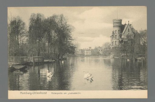 Hamburg-Uhlenhorst. Alster View at the "Justusteich"