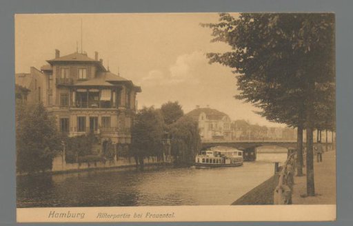 Hamburg. Alster scene near Frauental