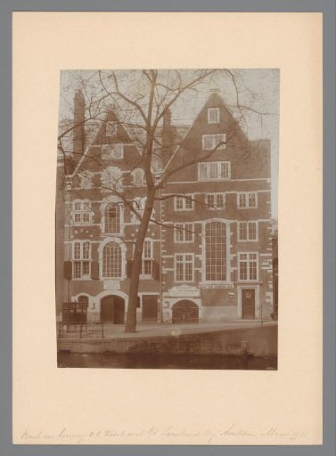 View of the Oudezijds Voorburgwal with the former Bank of Lending in Amsterdam