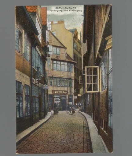 Old Hamburg. Schulgang and Ebräergang