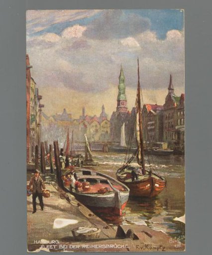 Hamburg. Fleet at Reimersbrücke