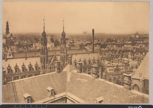 View of Amsterdam from the Palace on the Dam, towards the Post Office and the Westerkerk