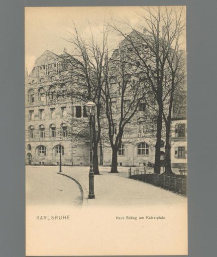 Karlsruhe. Billing House at the Kaiserplatz
