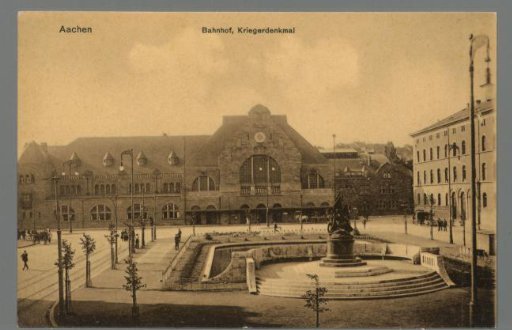 Aachen. Railway Station, War Memorial