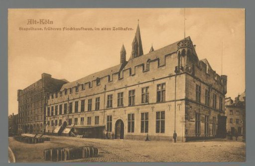 Old Cologne. Stapelhaus, Former Fish Market, in the Old Customs Harbor