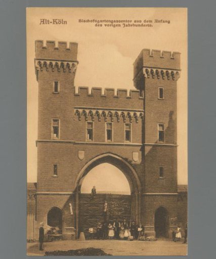 Old Cologne. Bishop's Garden Gate from the Beginning of the Last Century