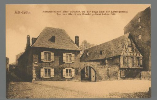 Old Cologne. Kümpchenshof, Old Farmstead, Where According to Legend the Cavalry General Jan von Werth Served as a Servant