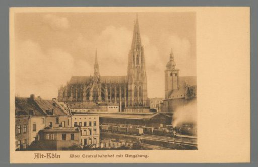 Old Cologne. Old Central Station with Surroundings