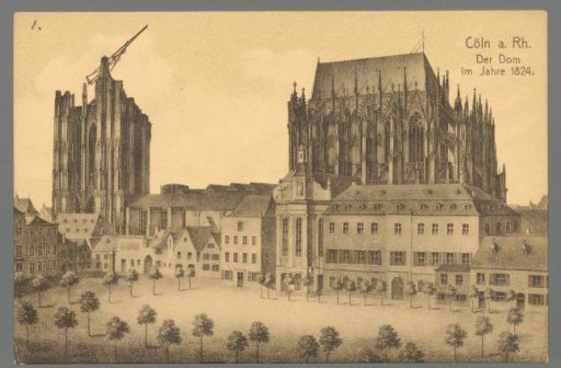 Cologne on the Rhine. The Cathedral in the year 1824